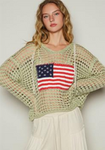 Flag Crochet Hoodie