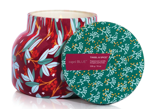 Capri Blue Tinsel & Spice Pattern Play Jar: 19oz