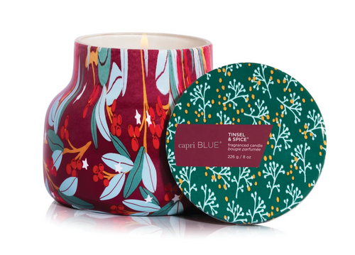 Capri Blue Tinsel & Spice Pattern Play Petite Jar: 8oz