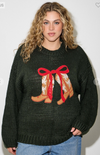 Cowgirl Boots & Bow Sweater