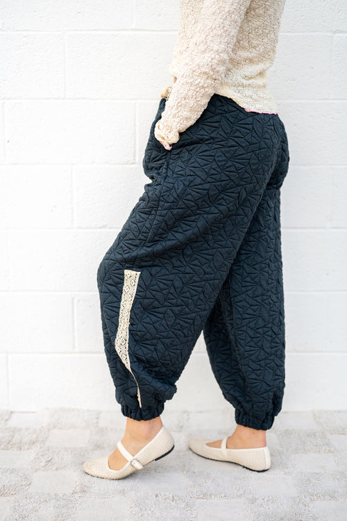 POL Charcoal Quilted Balloon Pants