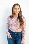 Dusky Petals Mesh Long Sleeve