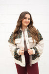 POL Vintage Bloom Quilted Patchwork Jacket