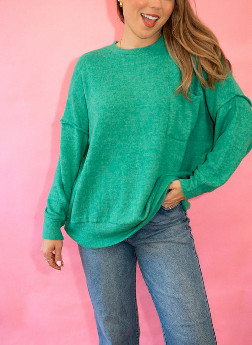 DOORBUSTER: Oversized Butter Soft Pocket Sweater