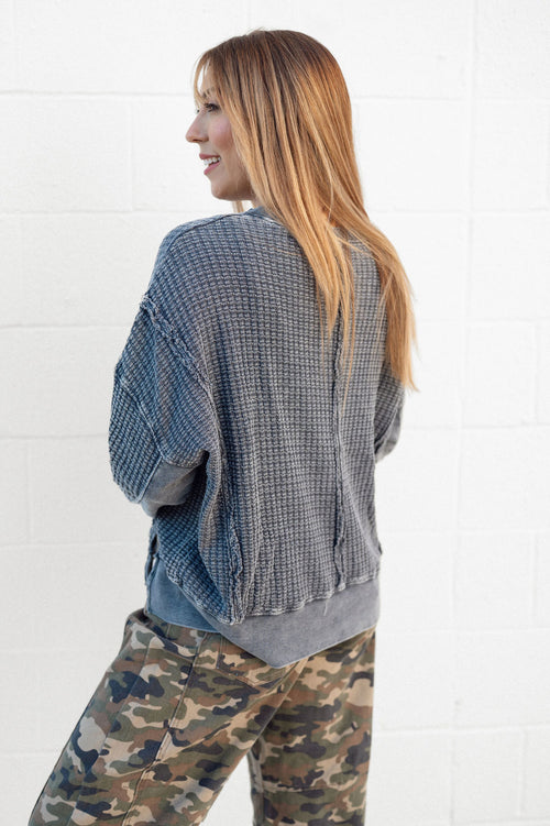 Mineral Washed Pullover Thermal