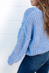 POL Semi-Cropped Chenille Knitted Sweater