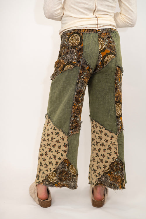 POL Olive Grove Boho Wide-Leg Pant