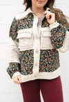 POL Vintage Bloom Quilted Patchwork Jacket