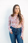 Dusky Petals Mesh Long Sleeve