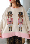 Sequin Bear Nutcracker Sweater