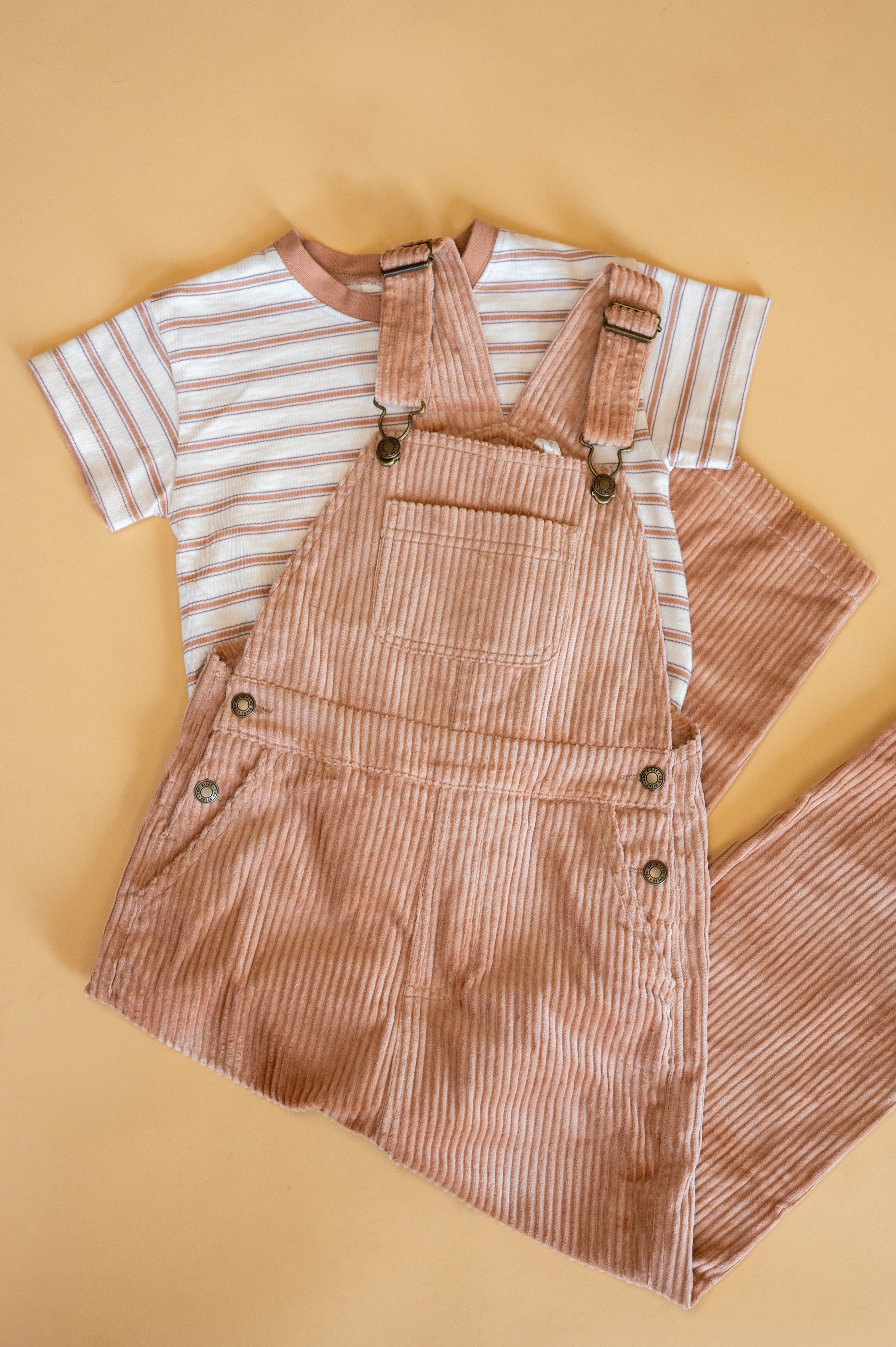 Back to school, Childrens' Fashion, little boy clothing, unisex kids attire, overalls, corduroy, orange