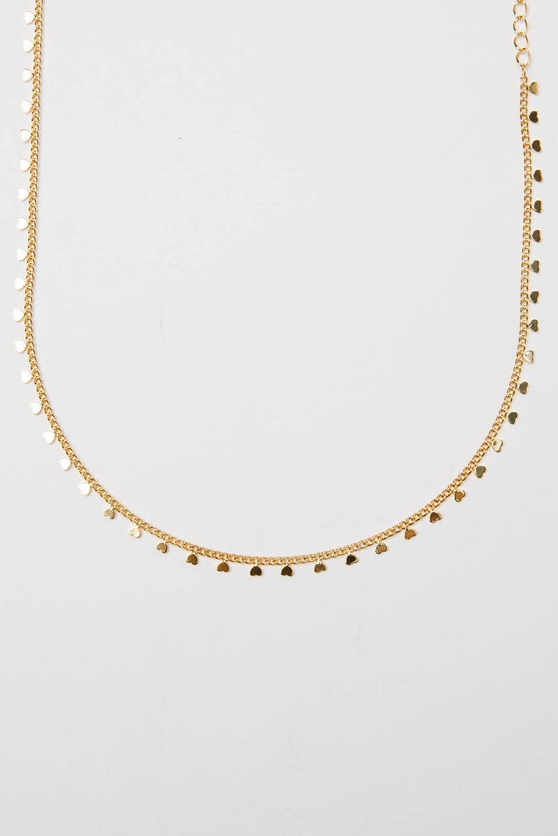 18K Gold Lined Heart Choker