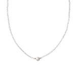 White Thin Pearls Necklace