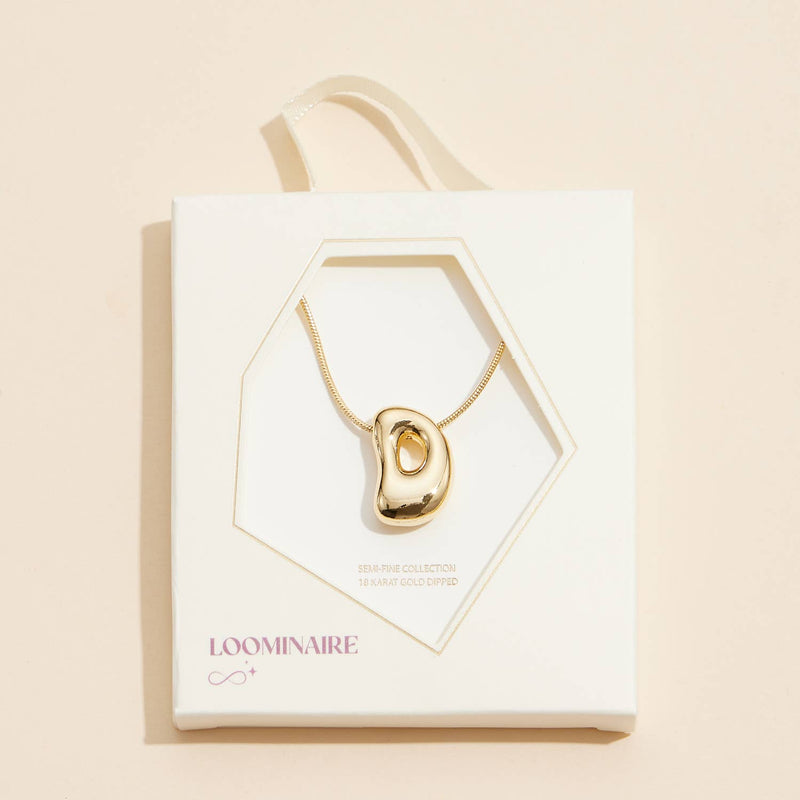 16 Assorted Pack of Bubble Design Initial Short Necklaces