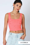 Nikibiki Double Lace Square Crop Top
