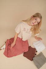 Tiered Layers Woven Midi Skirt