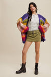 Rainbow Hand-Crochet Open Cardigan LSW0620