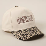 BEER ME Embroidery Leopard Camo Trucker Hat