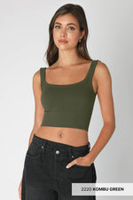 Nikibiki Scoop Chevron Ribbed Crop Top