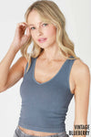 Nikibiki Vintage V Neck Crop Top