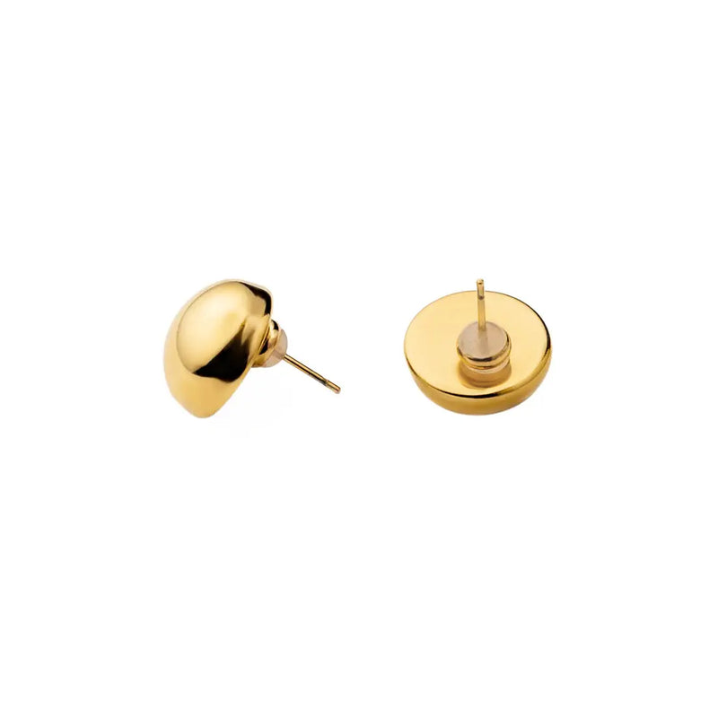 Waterproof Gold Button Studs