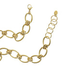 Waterproof Gold Chunky Oval Necklace