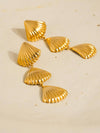 Lydie 18K Gold Non-Tarnish Layered Shell Drop Earring