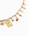 Framed Rose Multi Charm Necklace