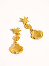 Vesta 18K Gold Non-Tarnish Summer Seashell Earring