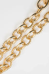 18 Gold Twisted Chain Link Statement Necklace