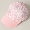 MAMA Embroidered Flower PatternTrucker Hat