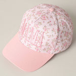 MAMA Embroidered Flower PatternTrucker Hat