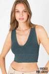 Nikibiki Vintage Plunge V-Neck Seamless Crop Top