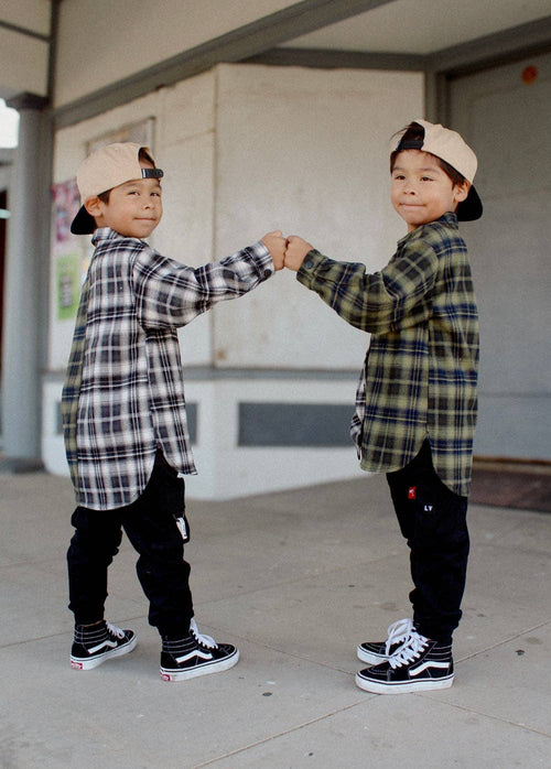 Two-Tone Flannel Black & Green