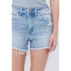 Mica High Rise Cutoffs: Light Wash