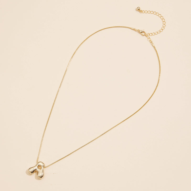 16 Assorted Pack of Bubble Design Initial Short Necklaces