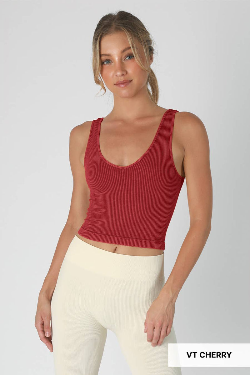 Nikibiki Vintage V Neck Crop Top