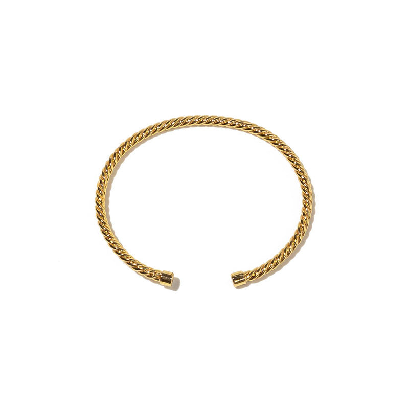 24K Gold Twisted Mini Bangle