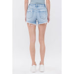 Mica High Rise Cutoffs: Light Wash