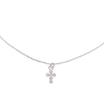 Silver Shiny Cross Necklace