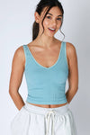 Nikibiki Vintage V Neck Crop Top
