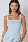 Nikibiki Vintage Square Neck Ribbed Top