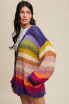 Rainbow Hand-Crochet Open Cardigan LSW0620