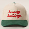Howdy Holidays 3D Text Embroidery Corduroy Hat