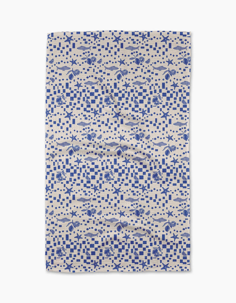 Santorini Tile Tea Towel