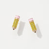 Pave Pencil Post Earrings