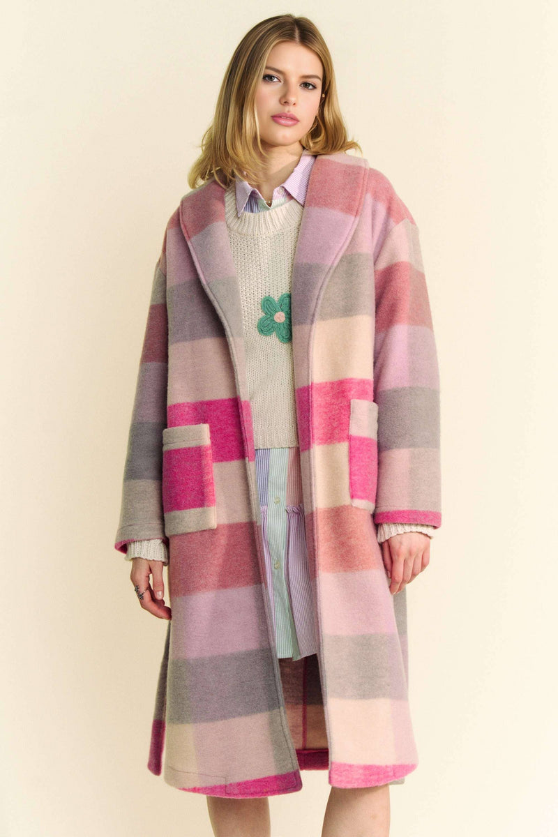 Wrapped Up in Love Checker Coat