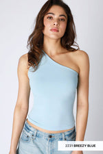 Nikibiki Clean Line One Shoulder Top