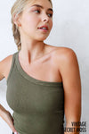 Nikibiki Vintage One Shoulder Crop Top