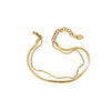 Waterproof Gold Double Layered Anklet